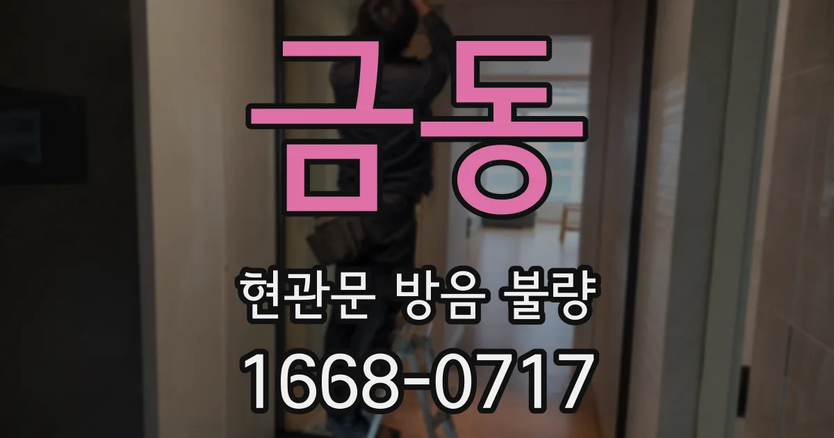 금동 현관문 방음 불량