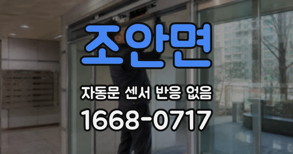 조안면 자동문 센서 반응 없음