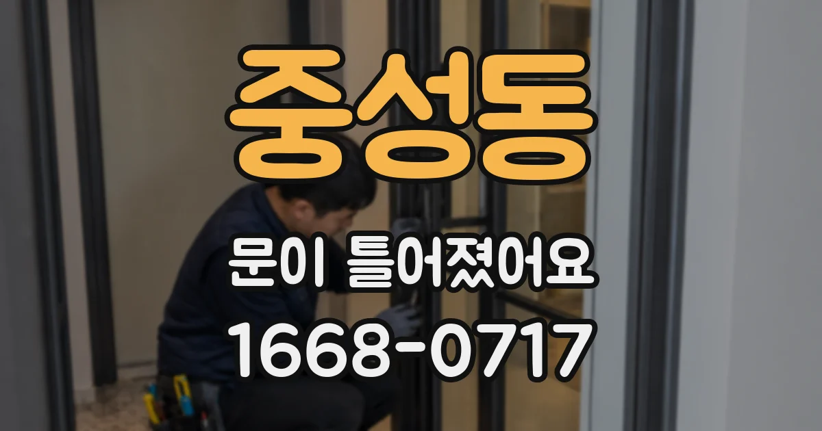 중성동 문이 틀어졌어요