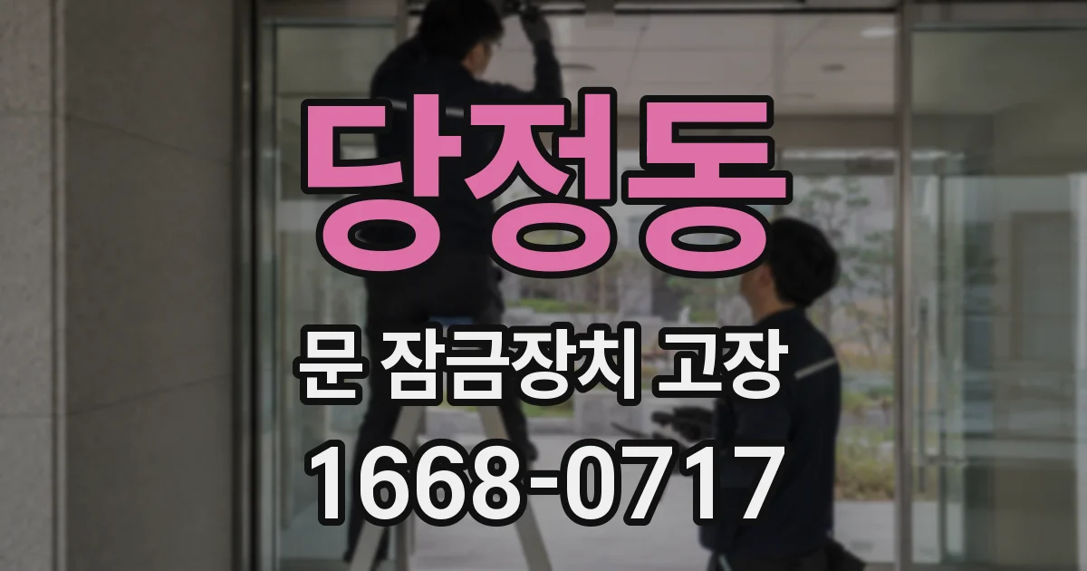 당정동 문 잠금장치 고장