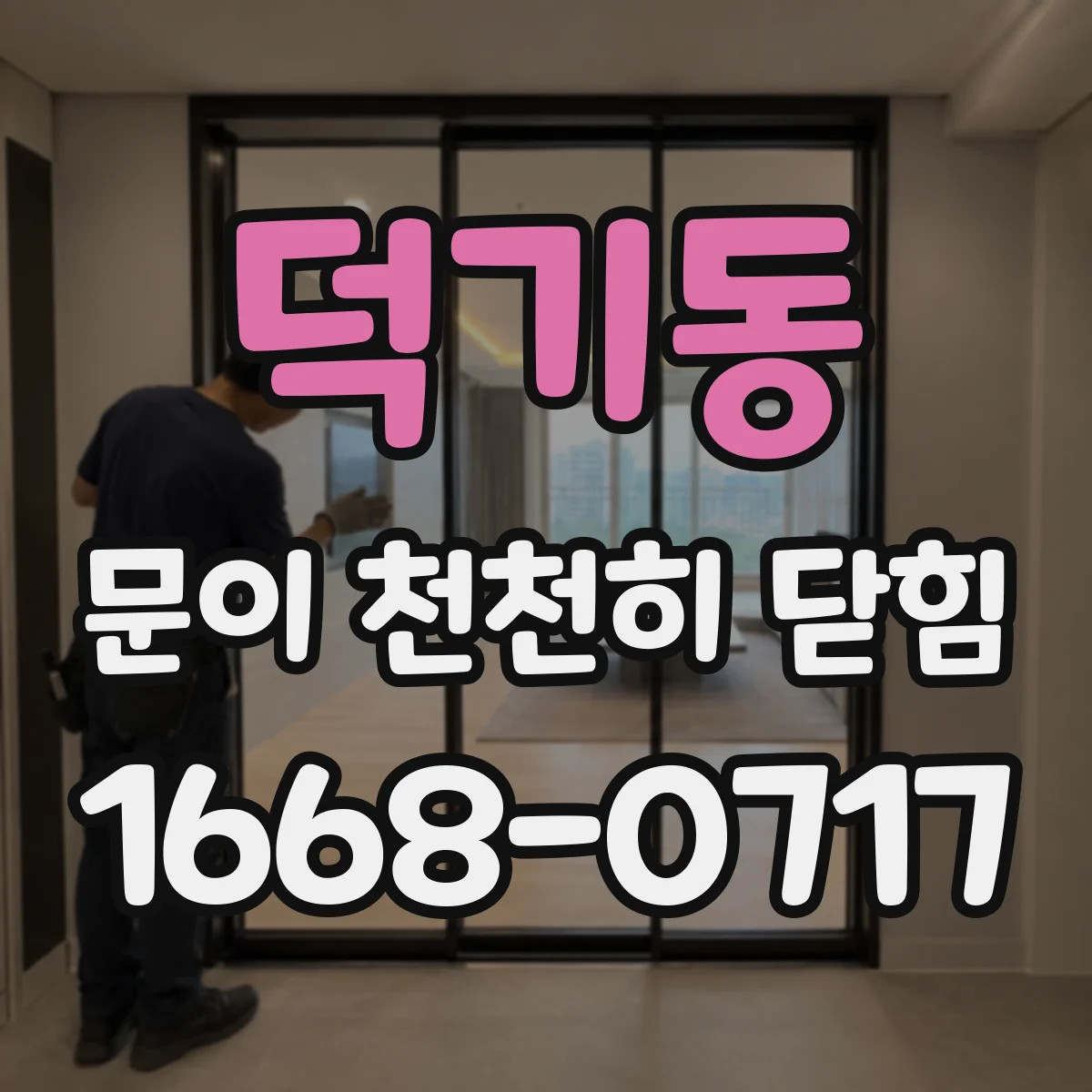 덕기동 문이 천천히 닫힘