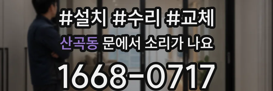 산곡동 문에서 소리가 나요