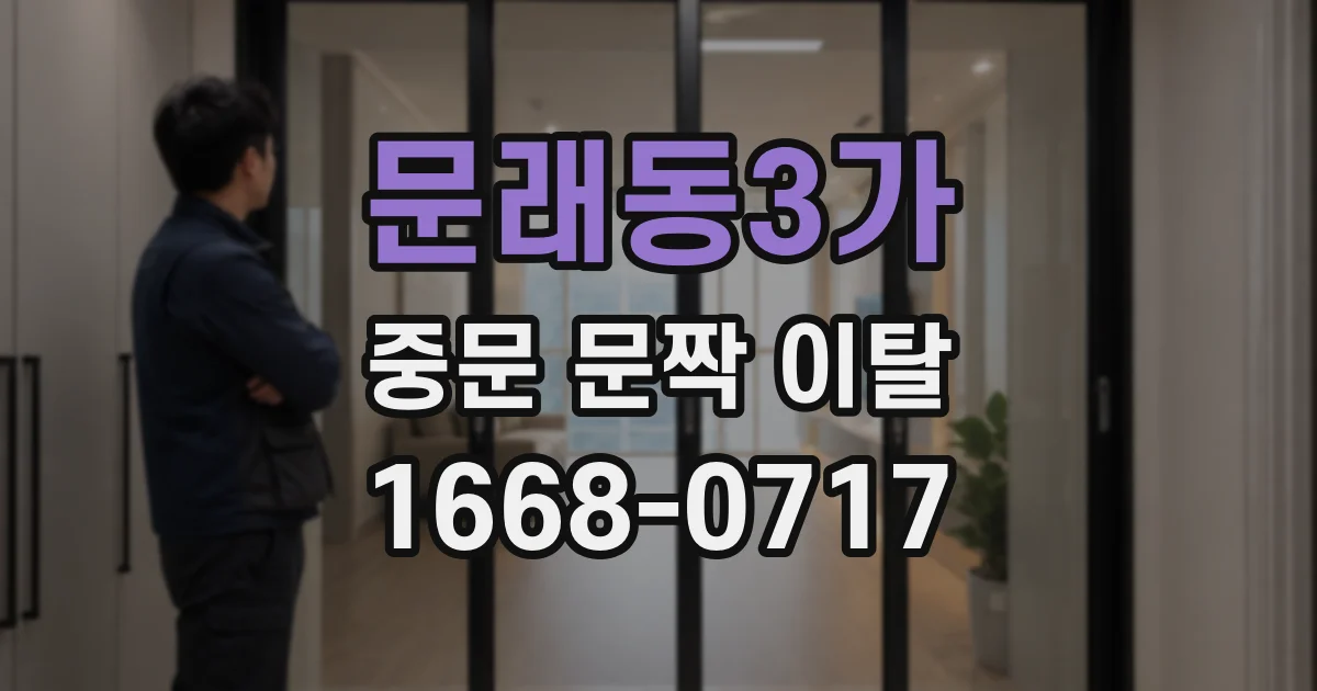 문래동3가 중문 문짝 이탈
