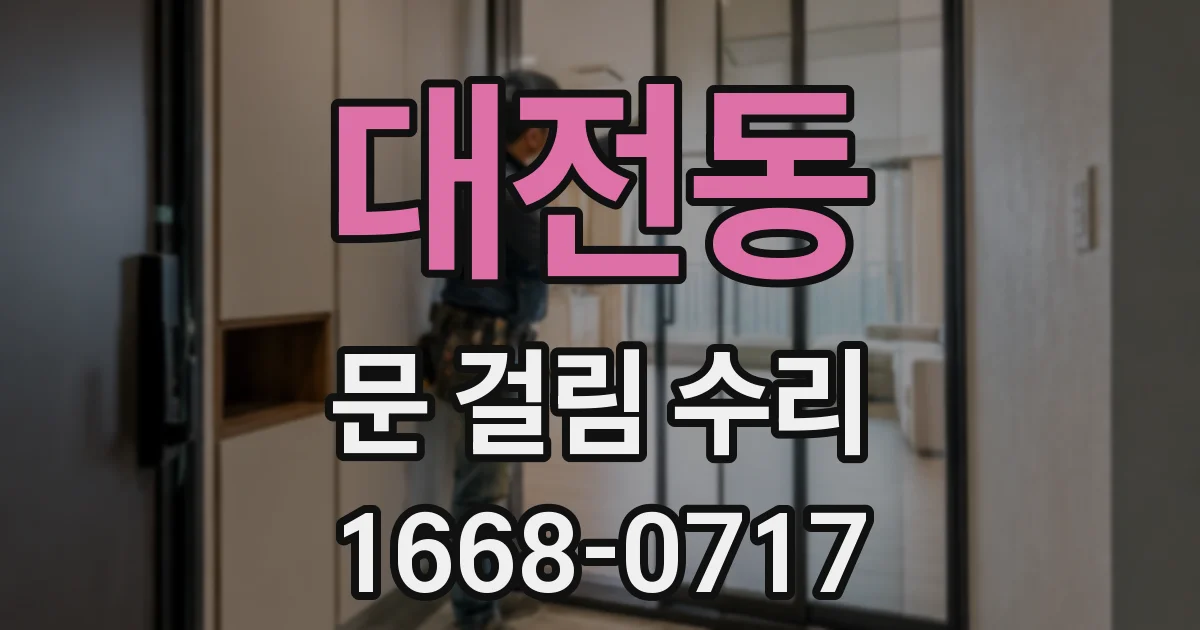 대전동 문 걸림 수리