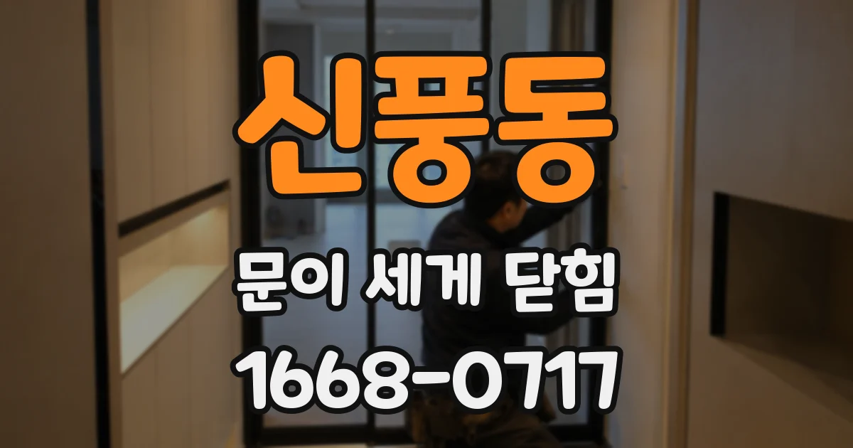 신풍동 문이 세게 닫힘