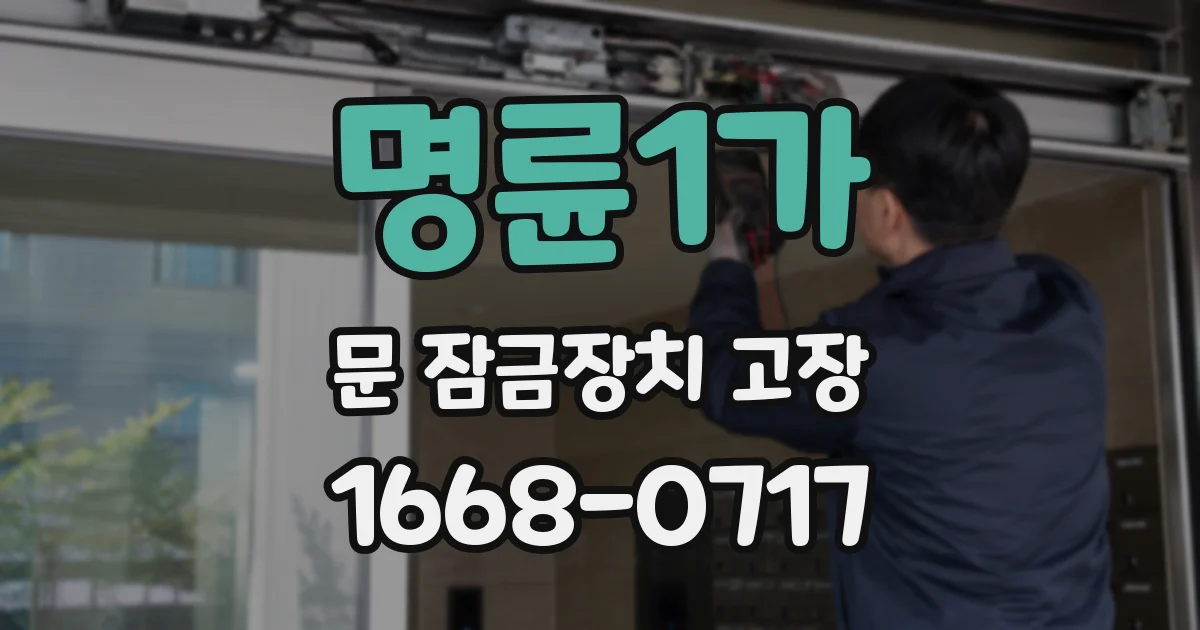 명륜1가 문 잠금장치 고장