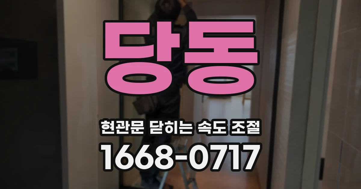 당동 현관문 닫히는 속도 조절