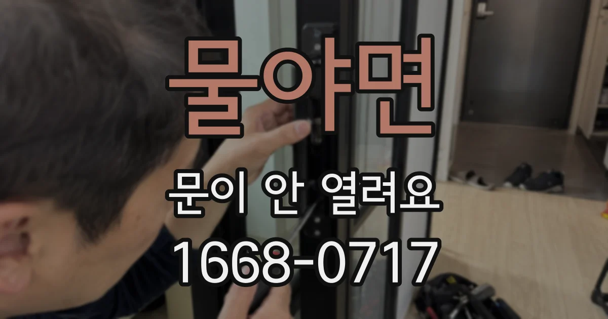 물야면 문이 안 열려요