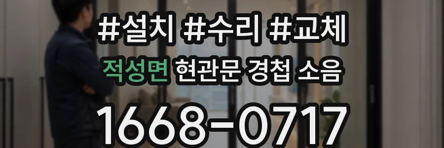 적성면 현관문 경첩 소음