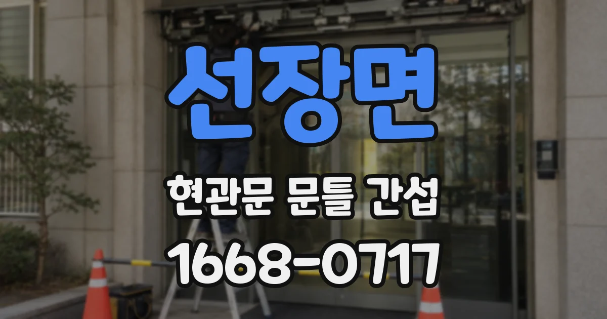 선장면 현관문 문틀 간섭
