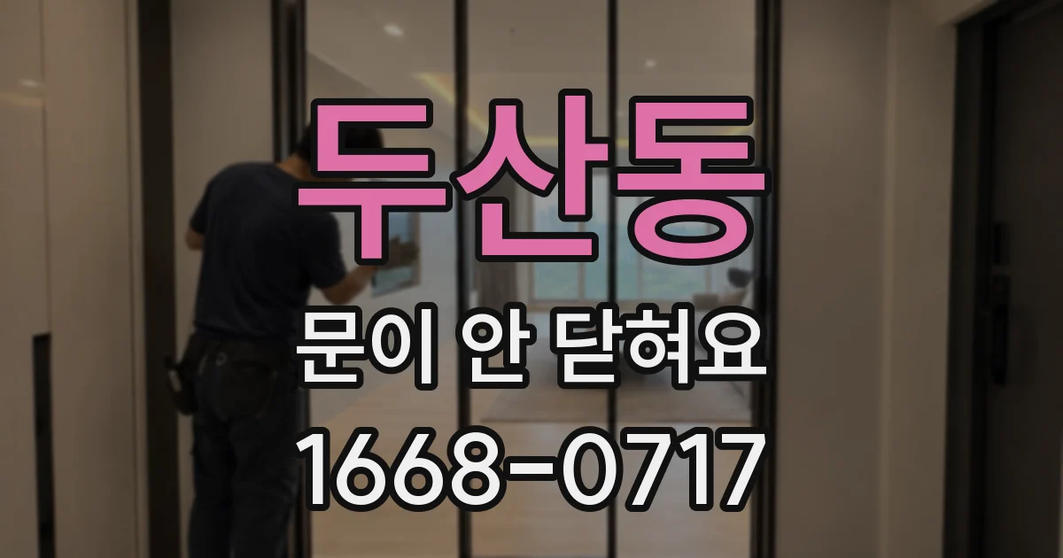 두산동 문이 안 닫혀요