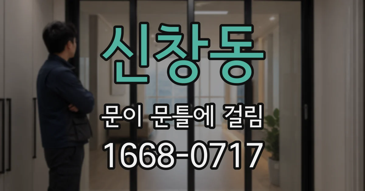 신창동 문이 문틀에 걸림