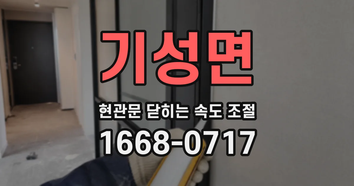기성면 현관문 닫히는 속도 조절