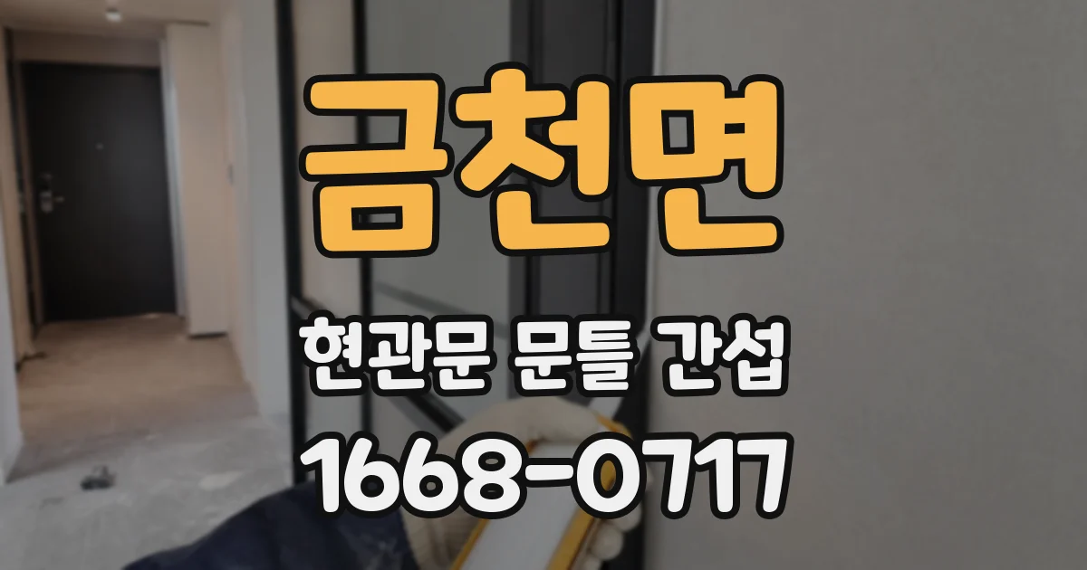 금천면 현관문 문틀 간섭