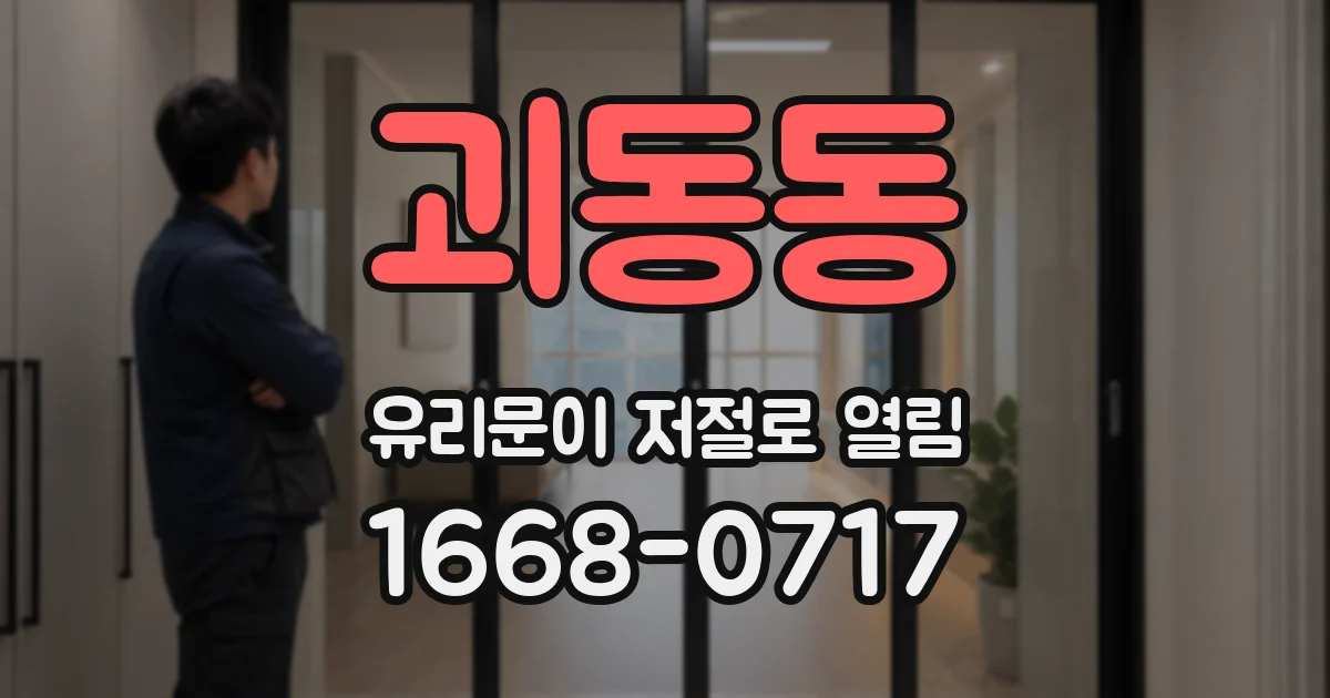 괴동동 유리문이 저절로 열림