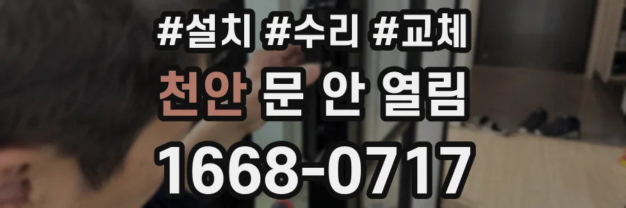 천안 문 안 열림