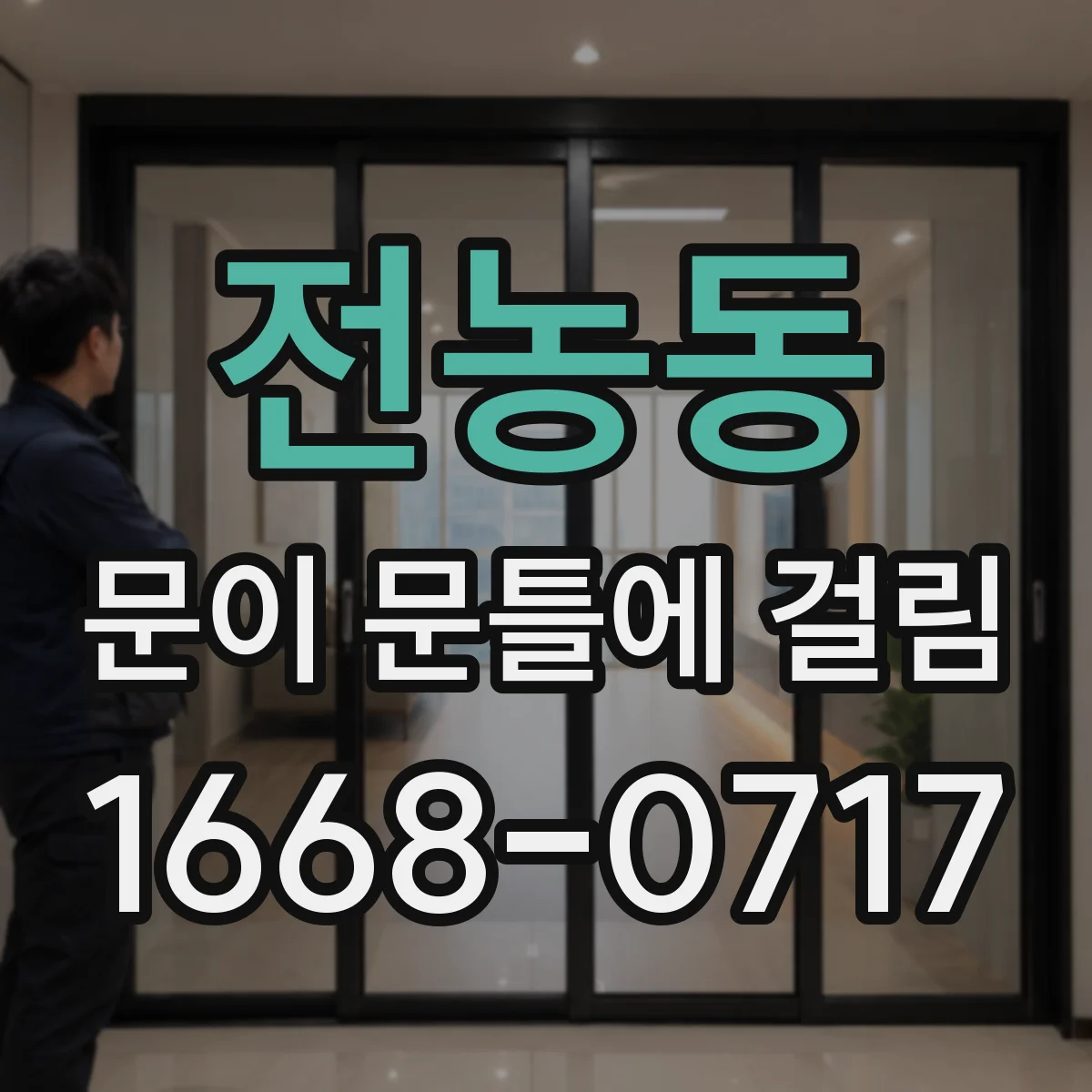 전농동 문이 문틀에 걸림