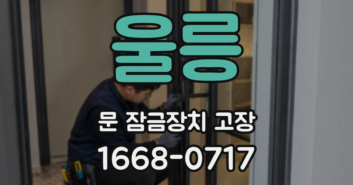 울릉 문 잠금장치 고장