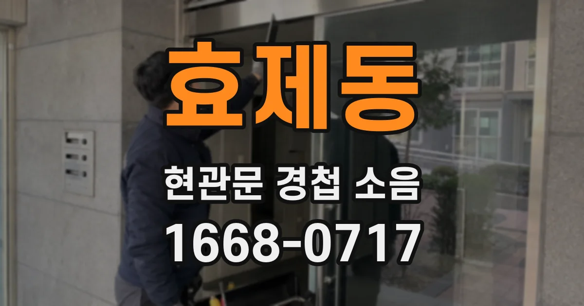 효제동 현관문 경첩 소음