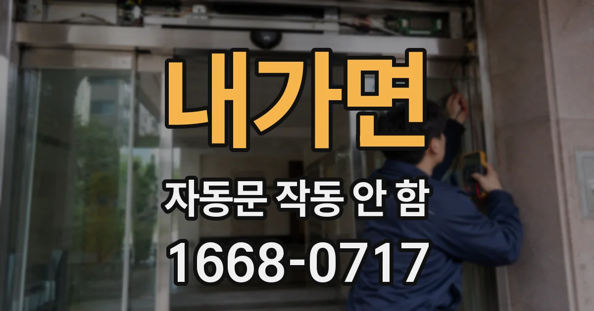 내가면 자동문 작동 안 함