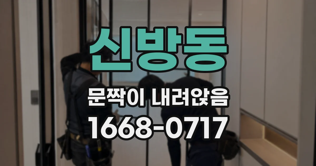 신방동 문짝이 내려앉음