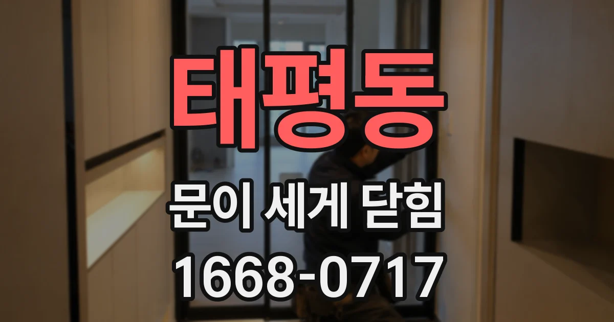 태평동 문이 세게 닫힘