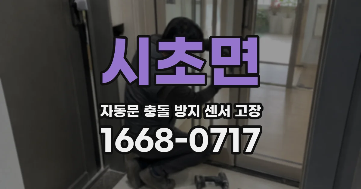 시초면 자동문 충돌 방지 센서 고장