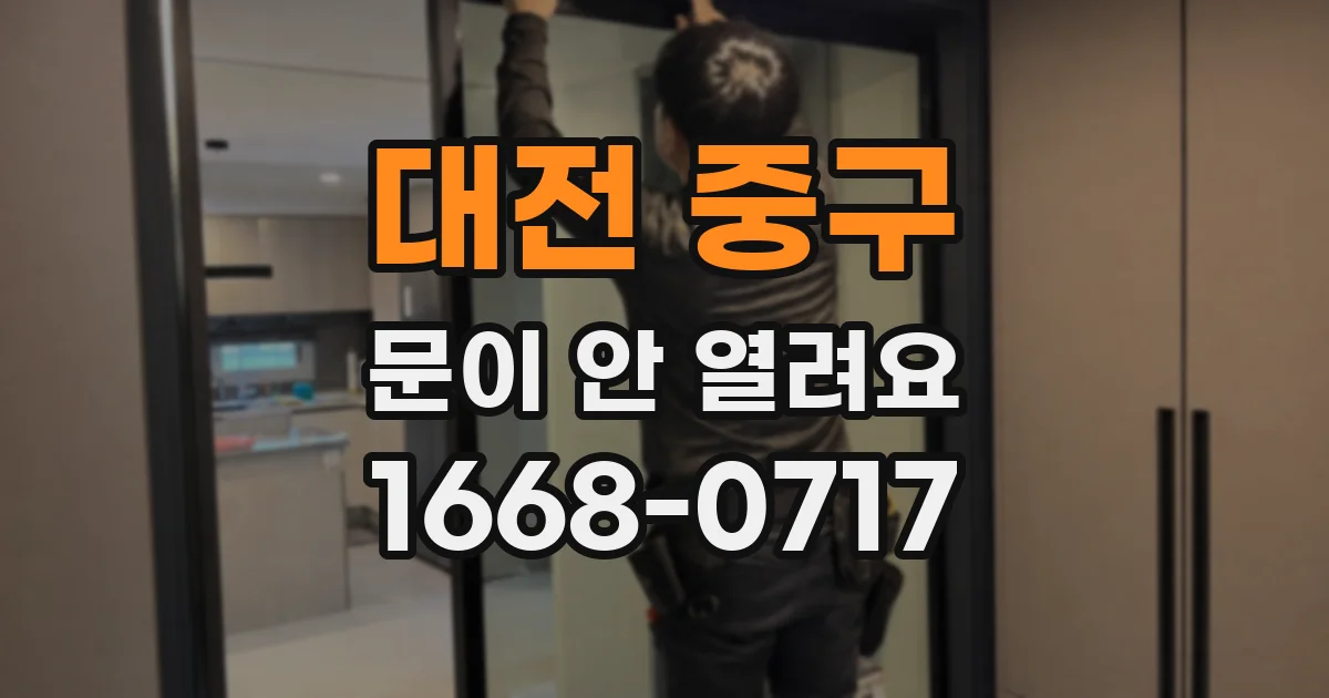 대전 중구 문이 안 열려요