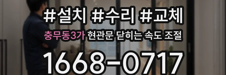 충무동3가 현관문 닫히는 속도 조절