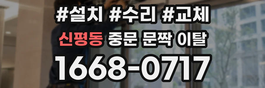 신평동 중문 문짝 이탈