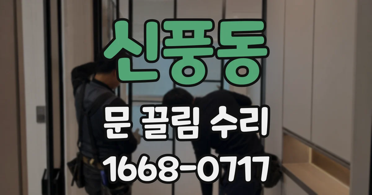 신풍동 문 끌림 수리