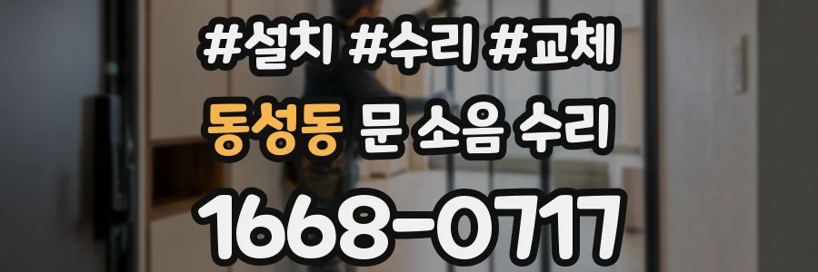 동성동 문 소음 수리