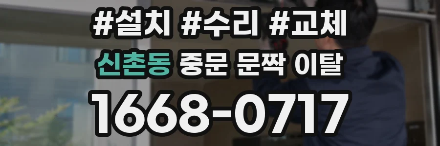 신촌동 중문 문짝 이탈