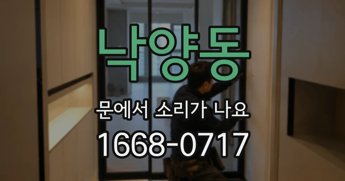 낙양동 문에서 소리가 나요