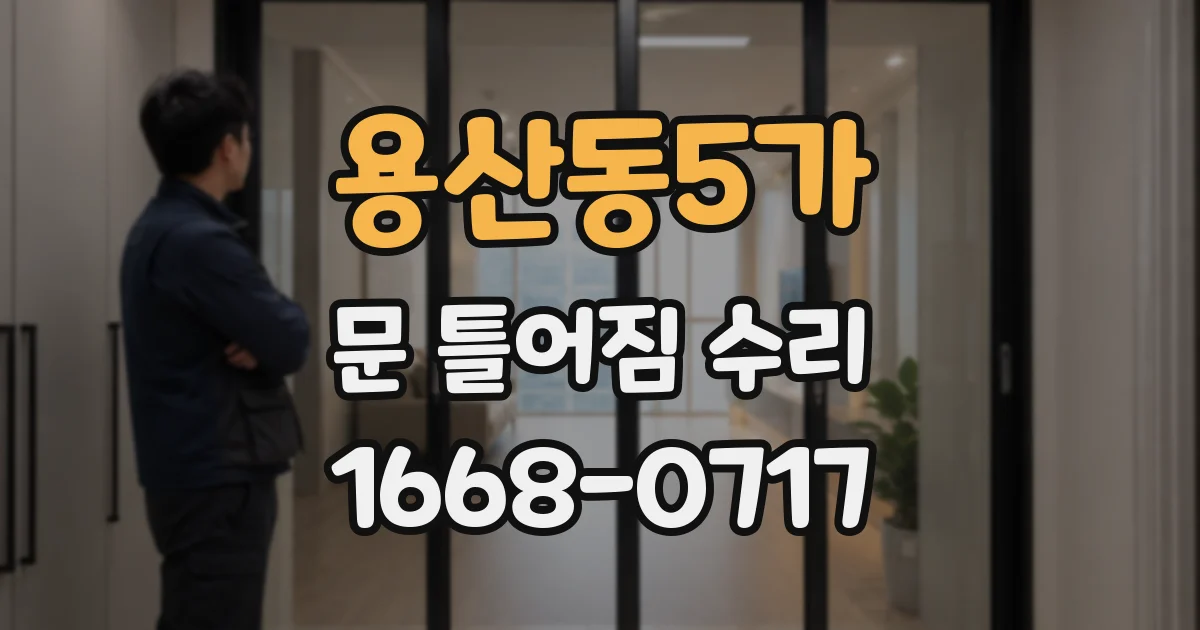 용산동5가 문 틀어짐 수리