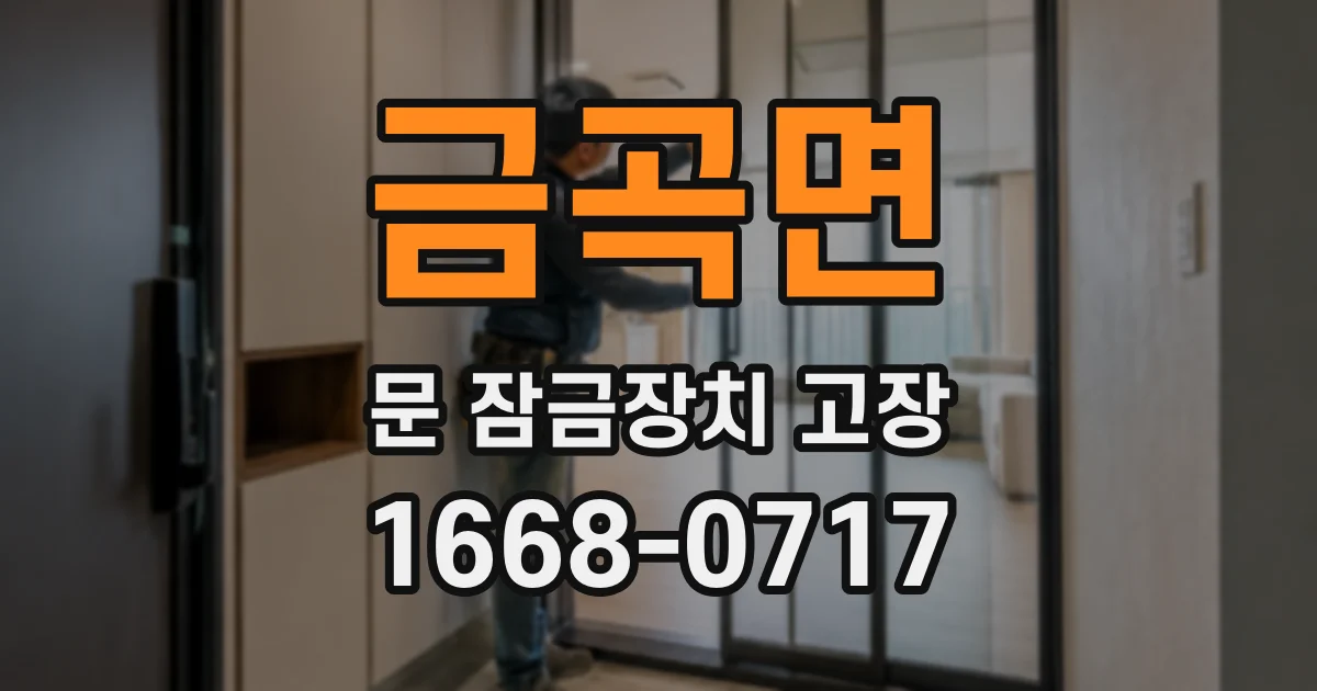 금곡면 문 잠금장치 고장