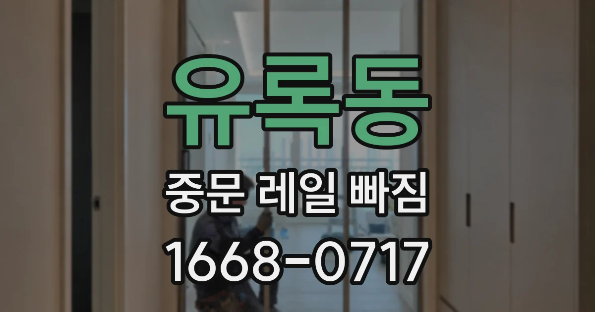 유록동 중문 레일 빠짐