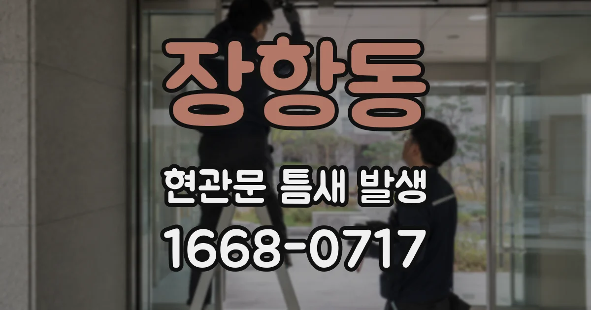 장항동 현관문 틈새 발생