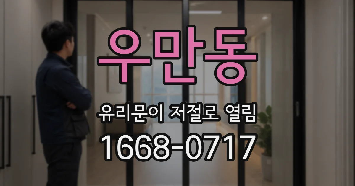 우만동 유리문이 저절로 열림