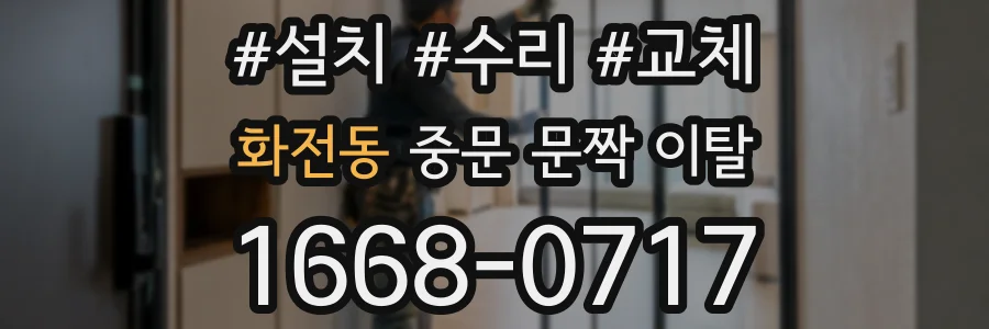 화전동 중문 문짝 이탈