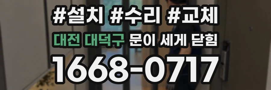 대전 대덕구 문이 세게 닫힘