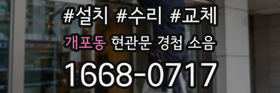개포동 현관문 경첩 소음