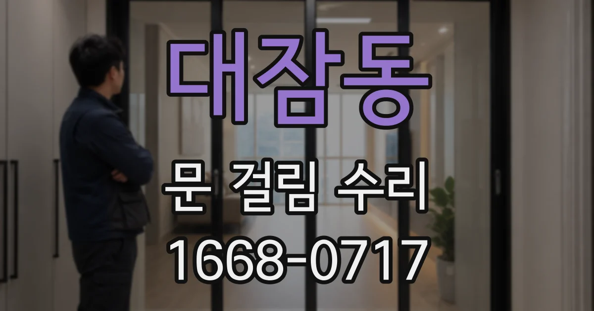 대잠동 문 걸림 수리