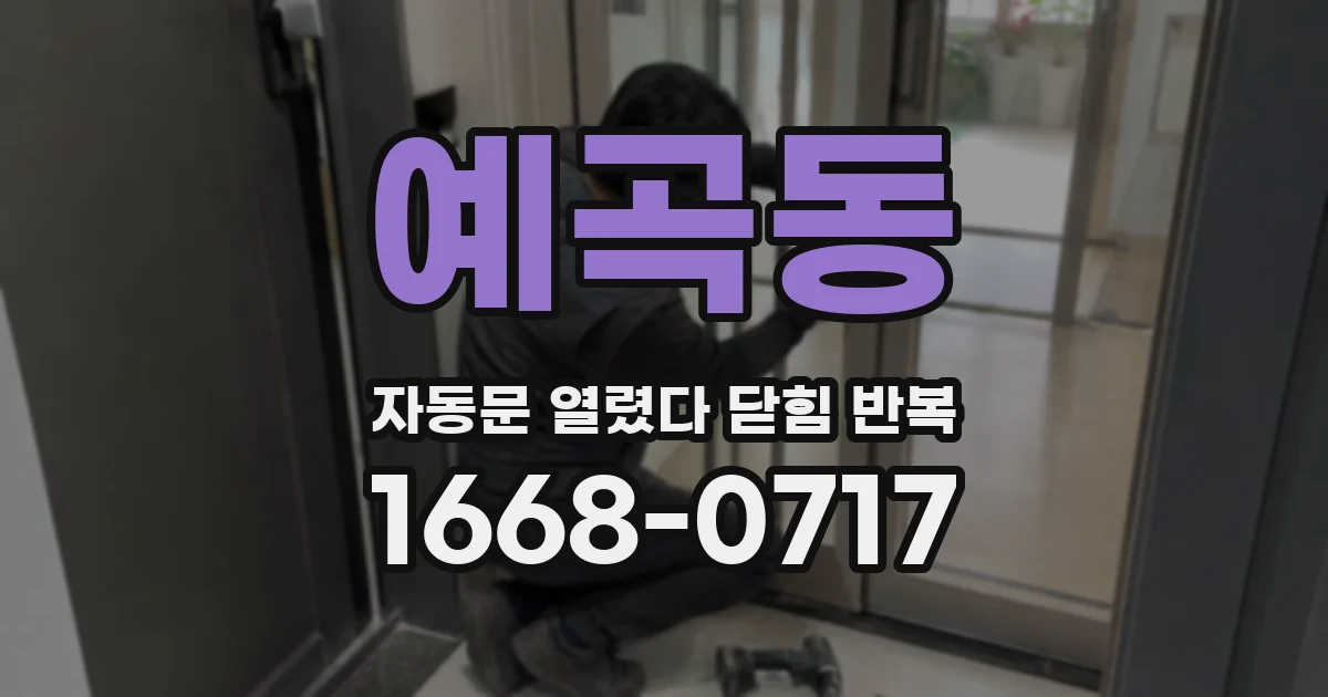 예곡동 자동문 열렸다 닫힘 반복