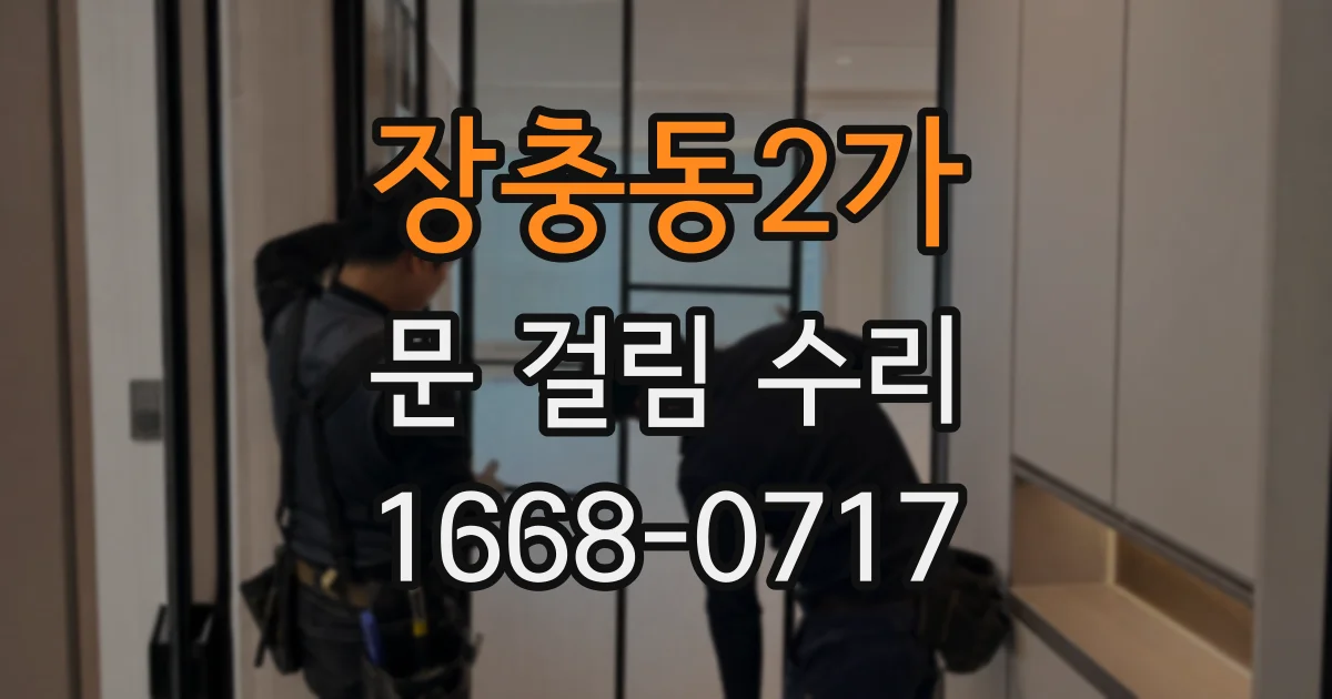 장충동2가 문 걸림 수리