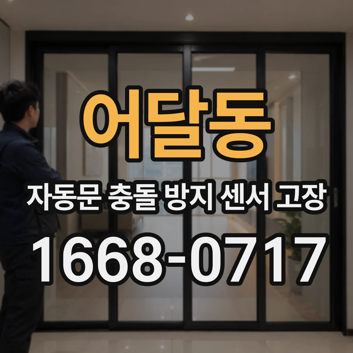 어달동 자동문 충돌 방지 센서 고장