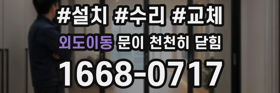 외도이동 문이 천천히 닫힘
