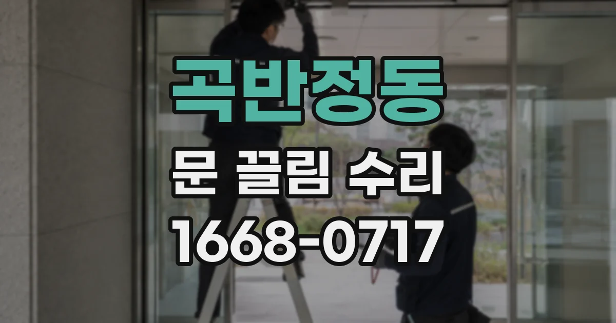 곡반정동 문 끌림 수리