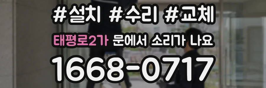태평로2가 문에서 소리가 나요