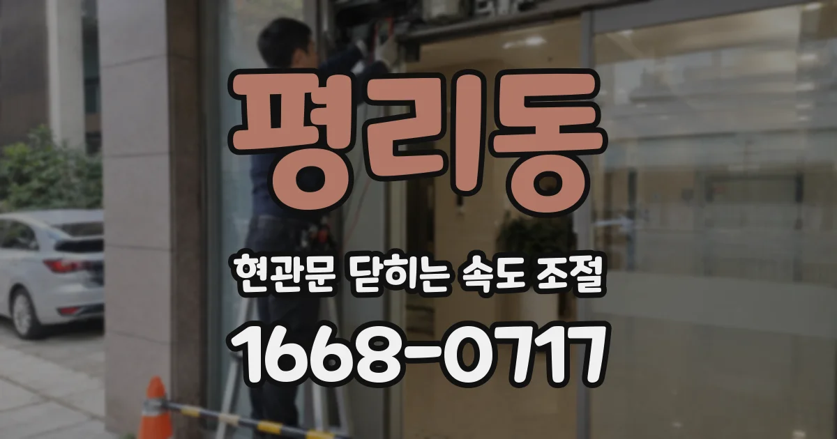 평리동 현관문 닫히는 속도 조절
